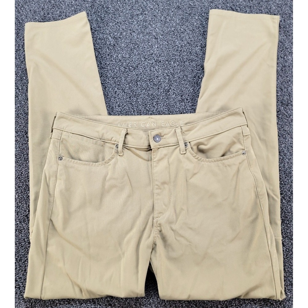 American Eagle Pants Mens 32x34 (Fits 32x31) Beige Performance Slim Tapered Golf